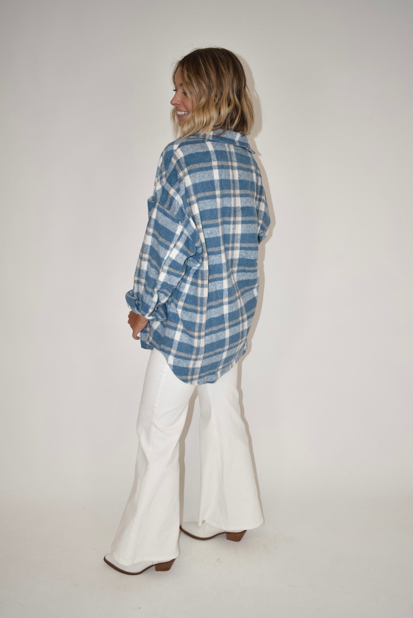 Blue Plaid Shacket