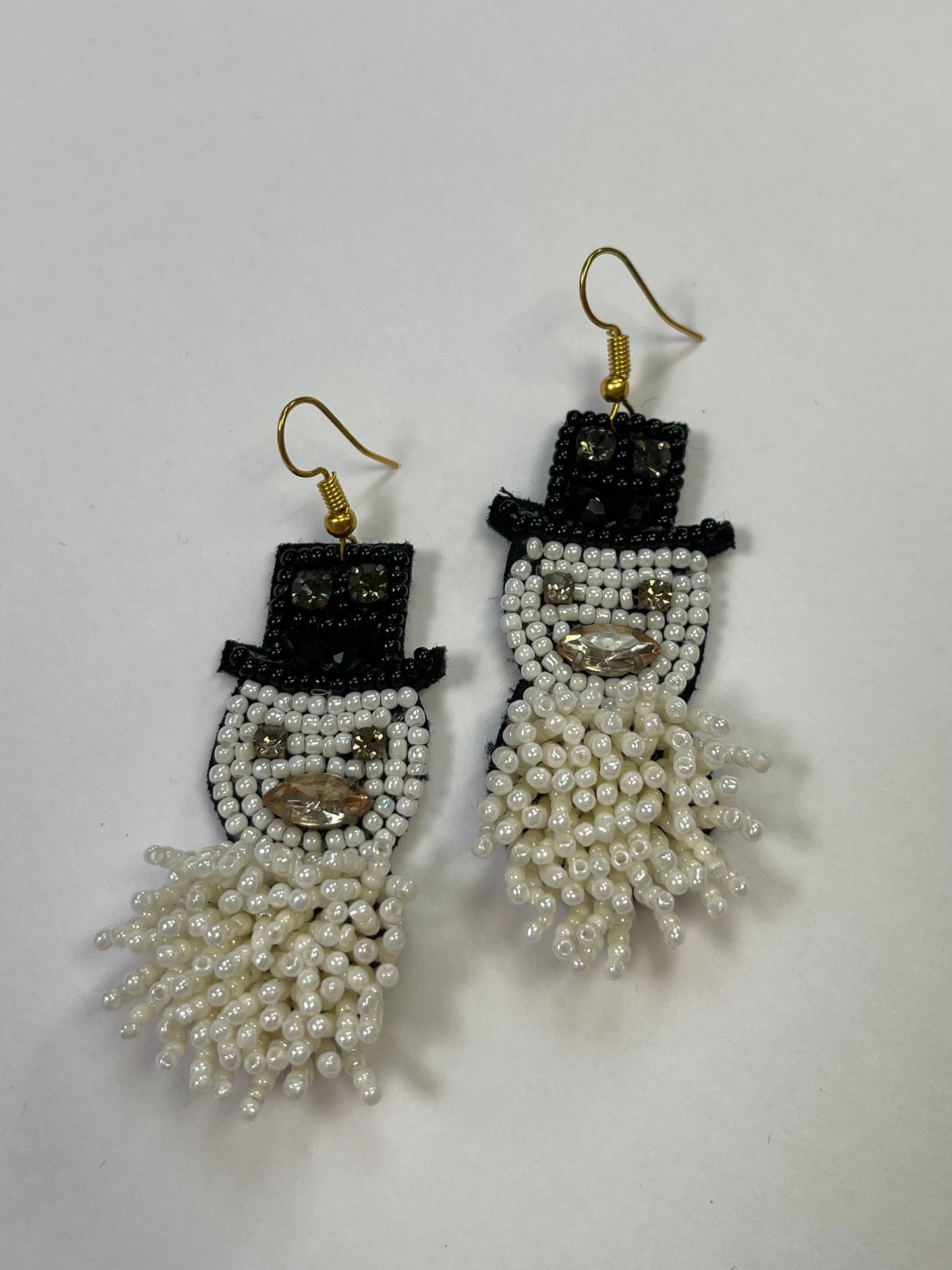 Snowman Beaded Earrings