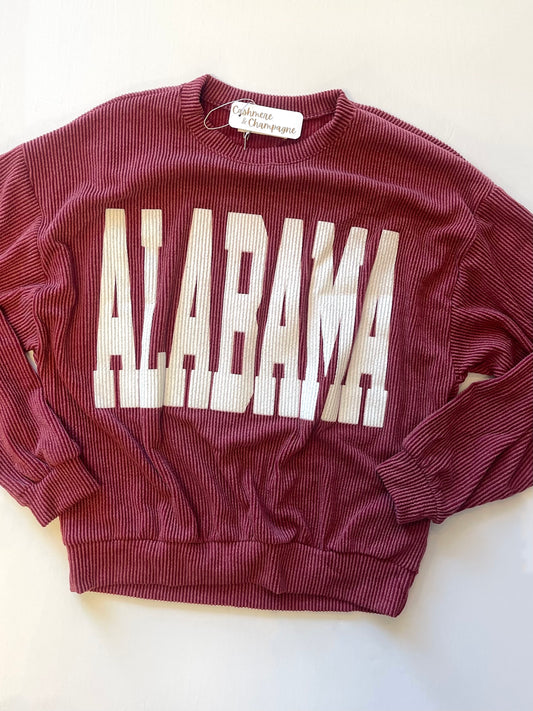 Alabama Ribbed Crewneck - Vintage wash