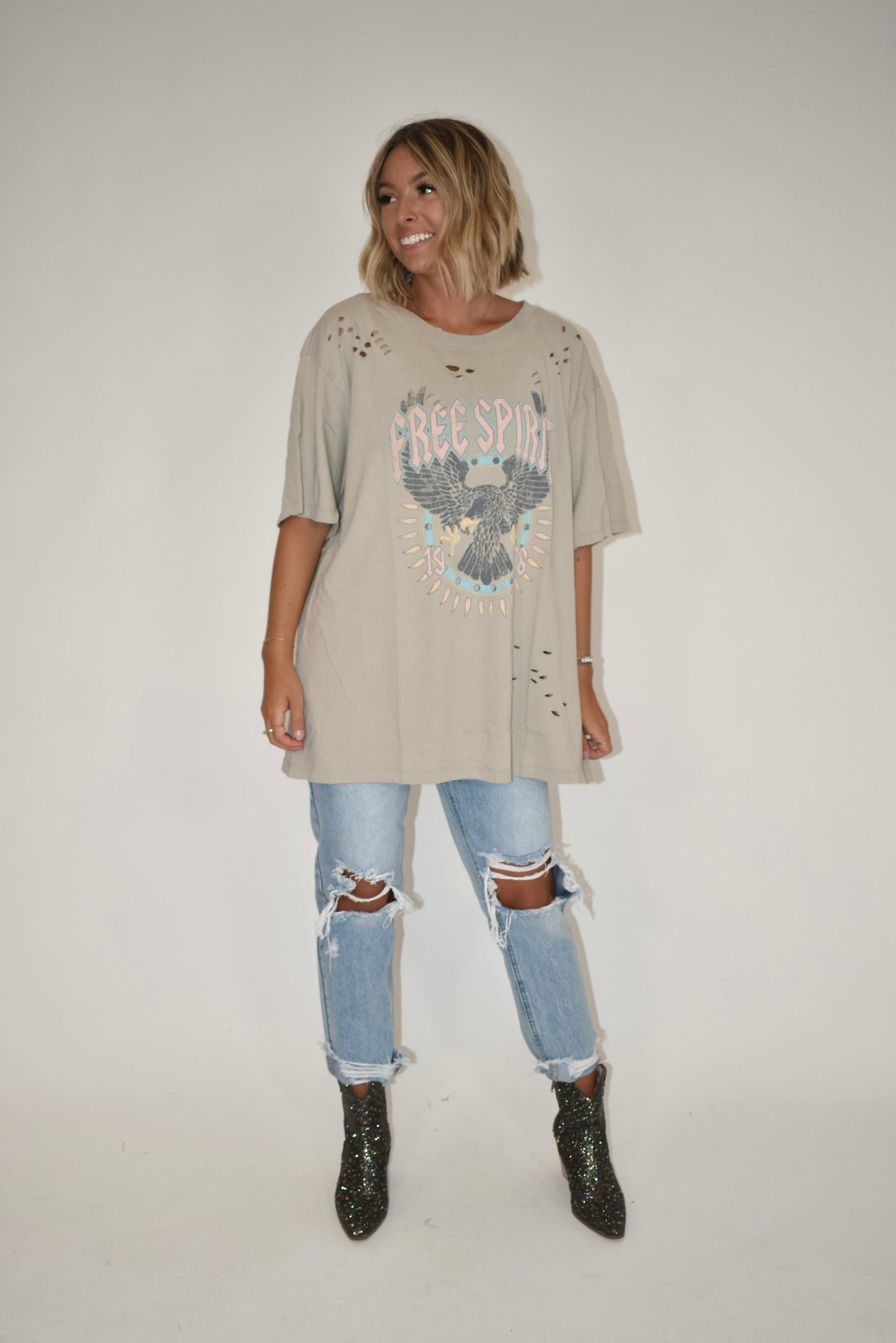 Free Spirit Oversized Graphic Tee