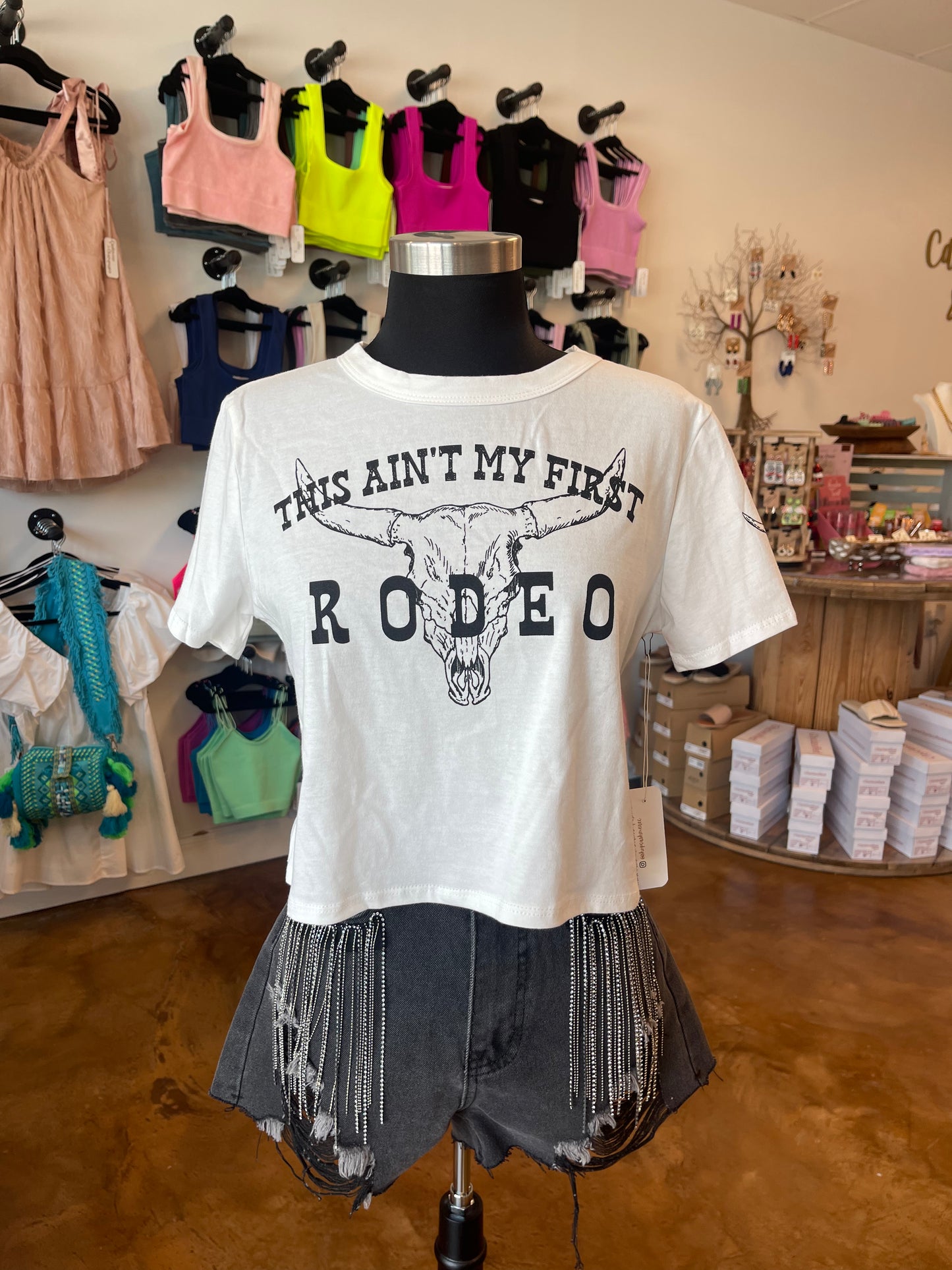 This Ain't My First Rodeo Cropped Graphic Tee