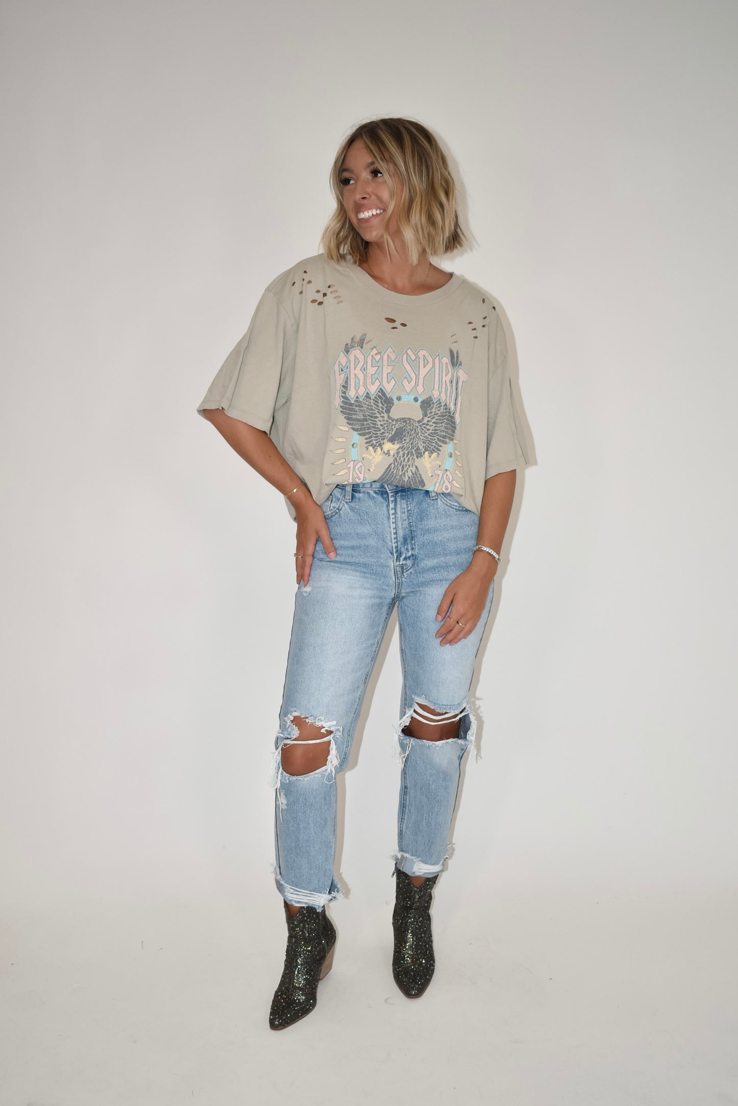 Free Spirit Oversized Graphic Tee