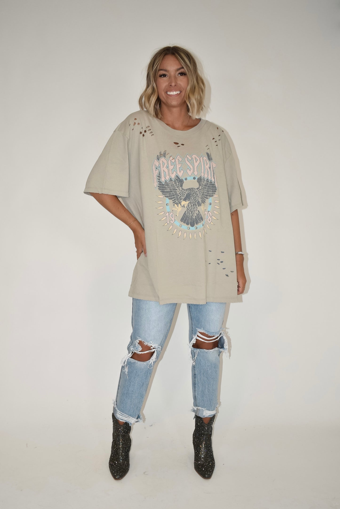 Free Spirit Oversized Graphic Tee