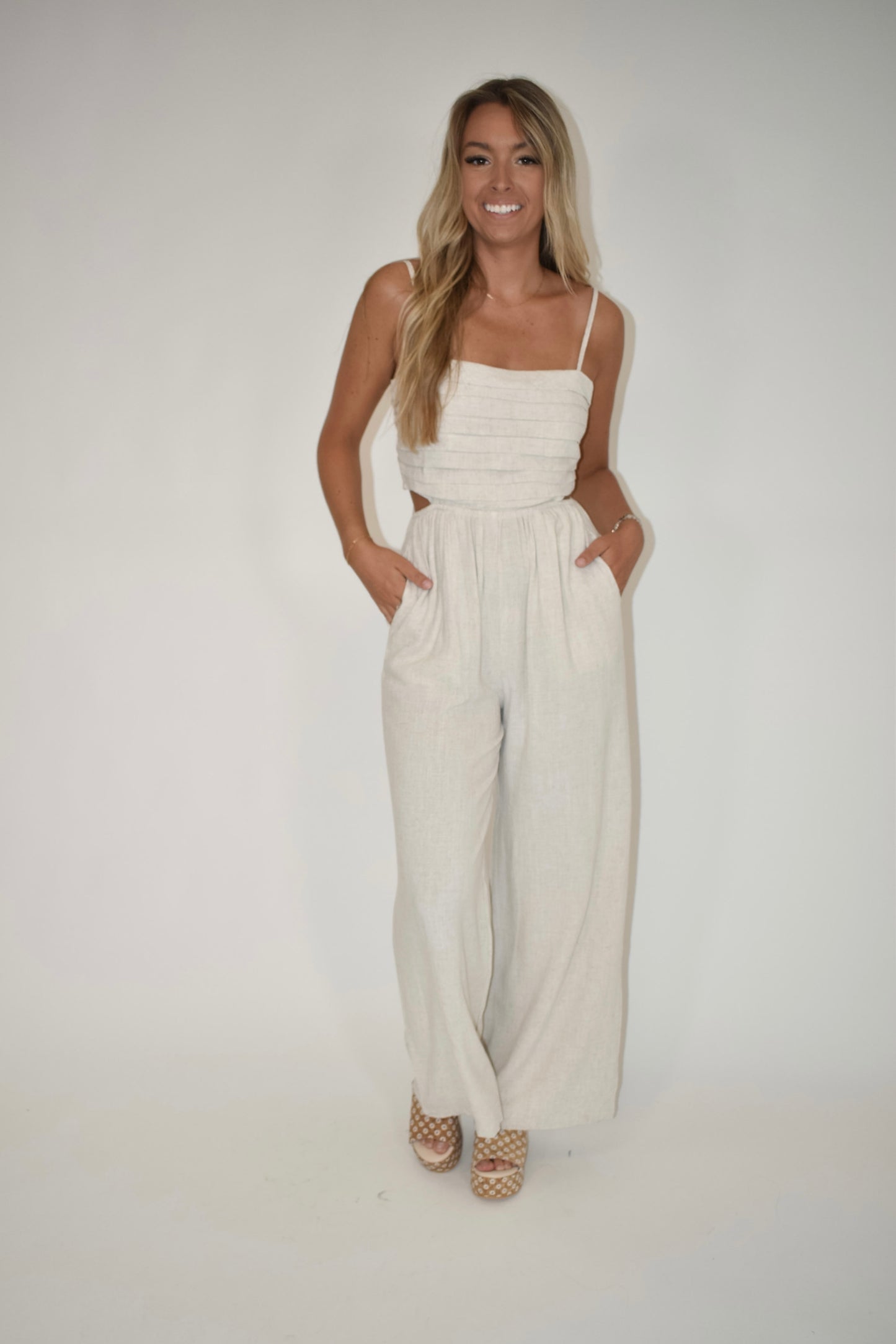 Linen Blend Jumpsuit