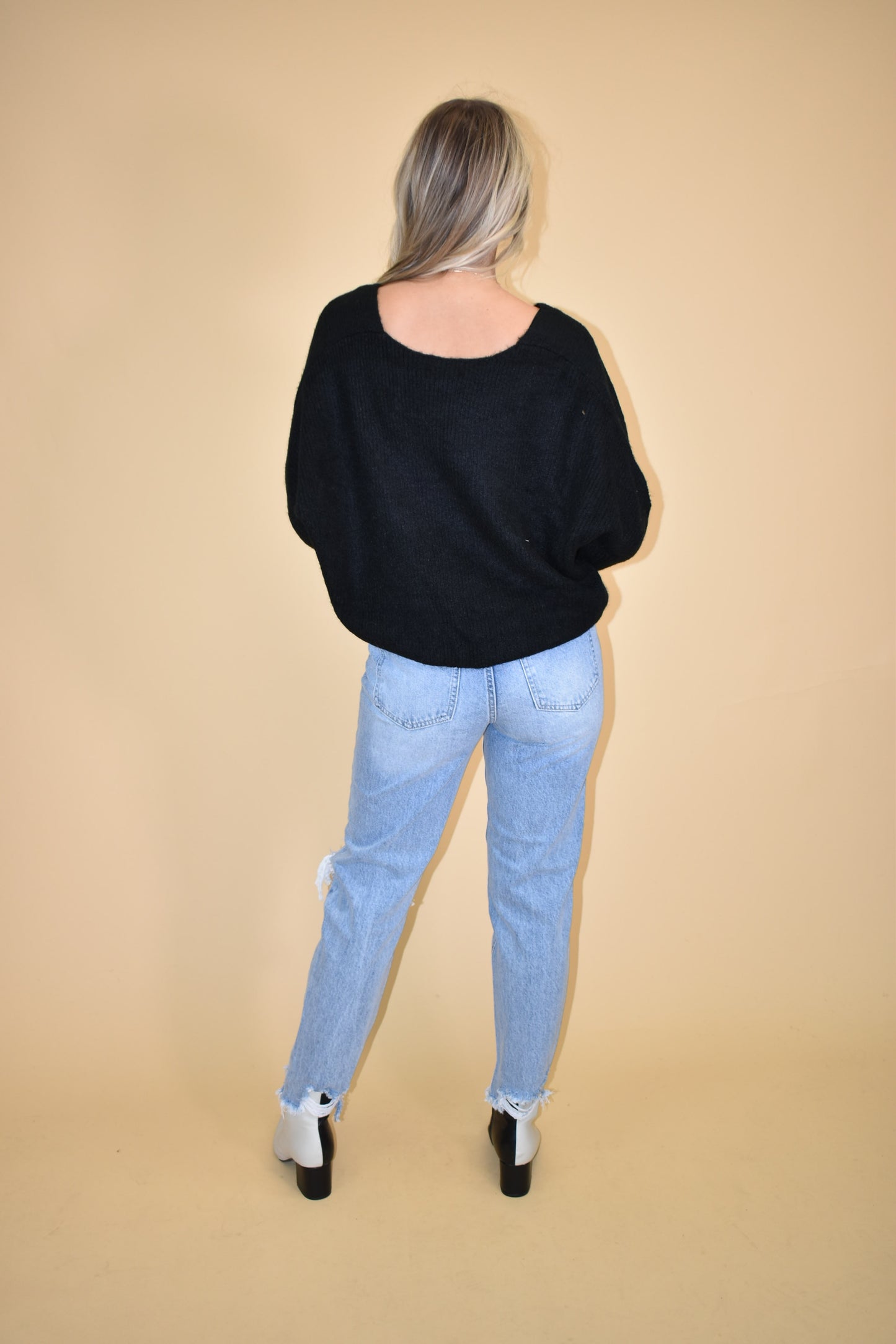 Black V Neck Sweater