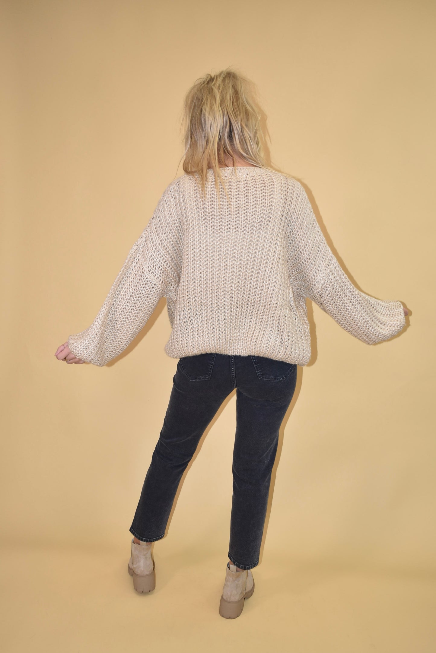 Tan Loose Knit Sweater