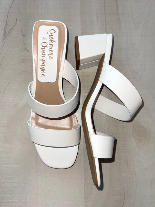 White Heeled Sandal