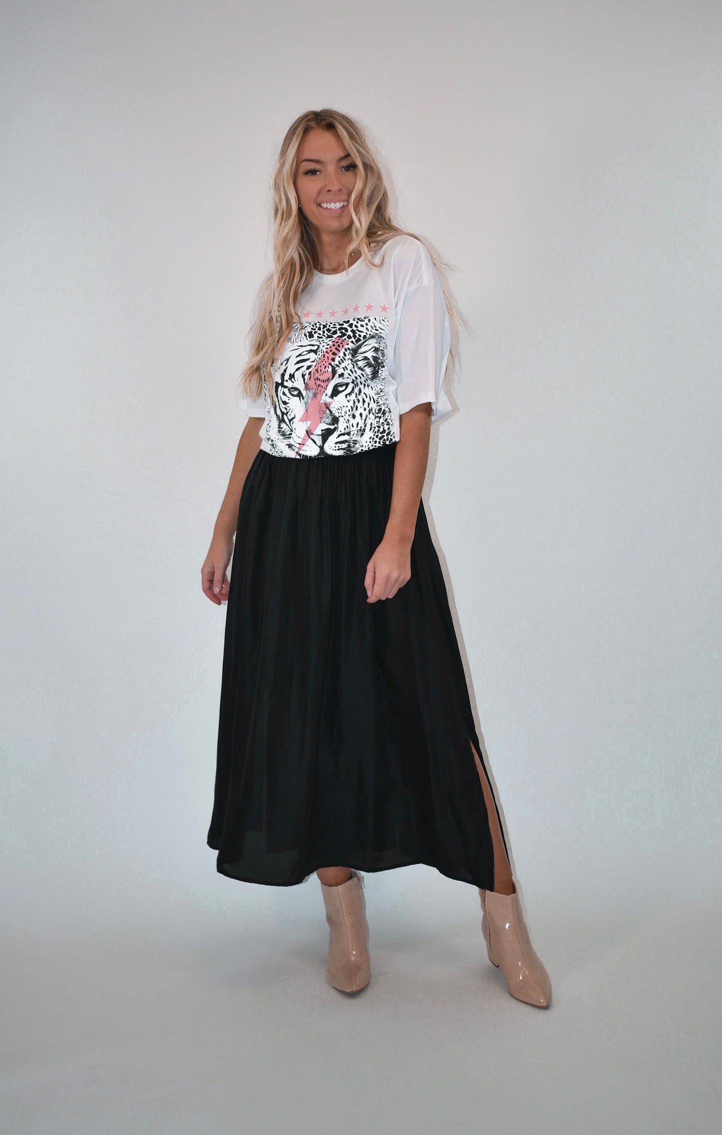 Side Slit Maxi Skirt