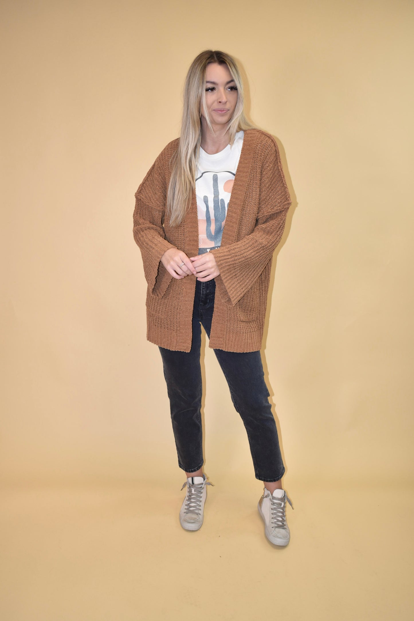 Camel Knit Cardigan