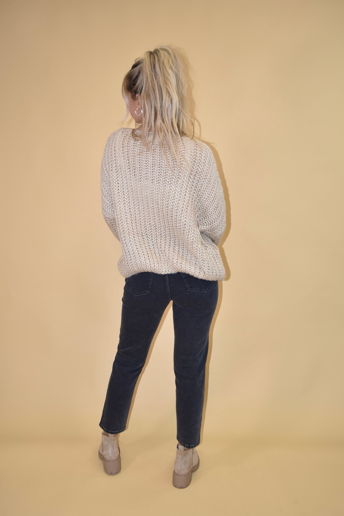 Tan Loose Knit Sweater