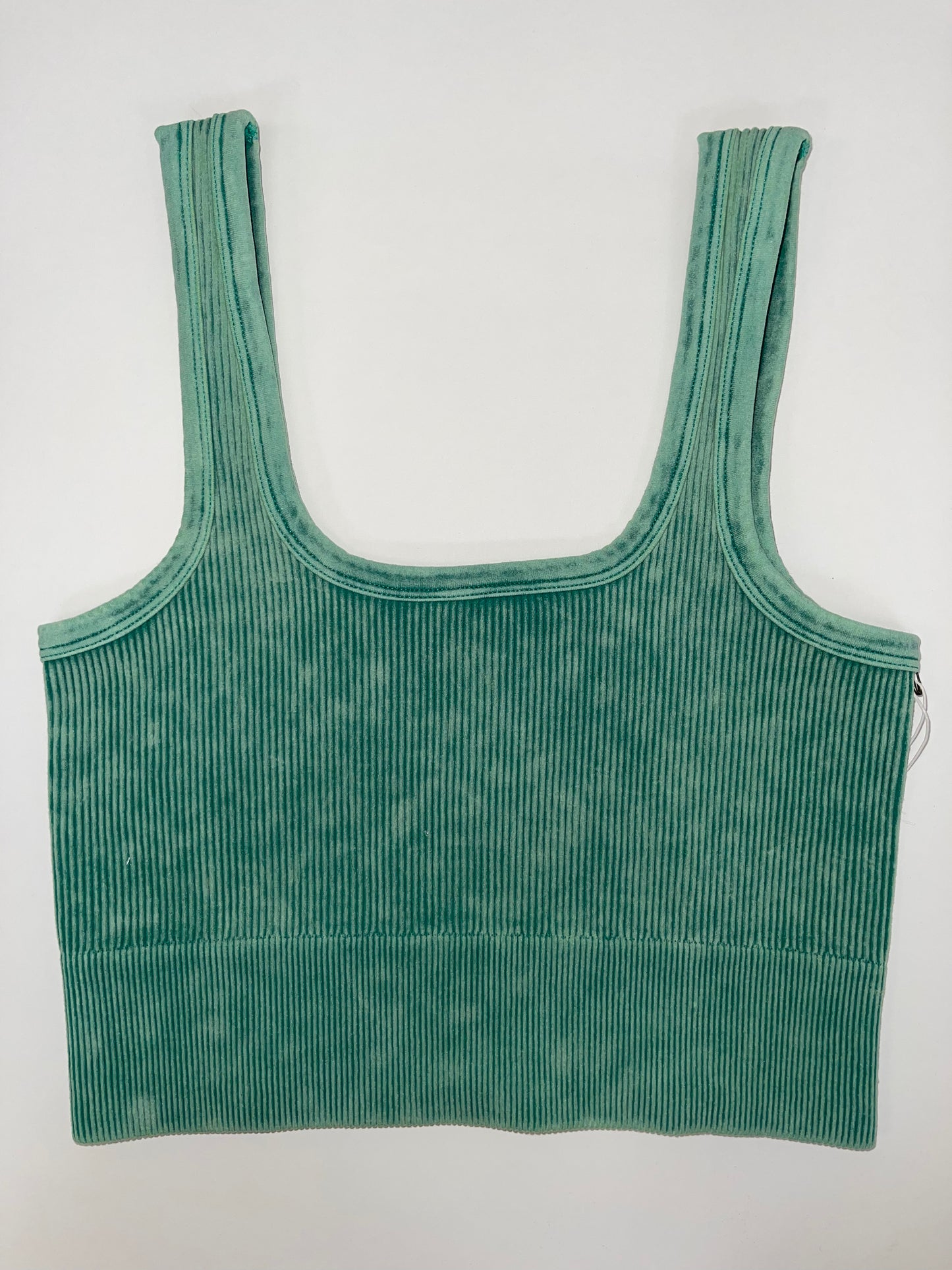 Acid Wash Ribbed Square Neck Cami