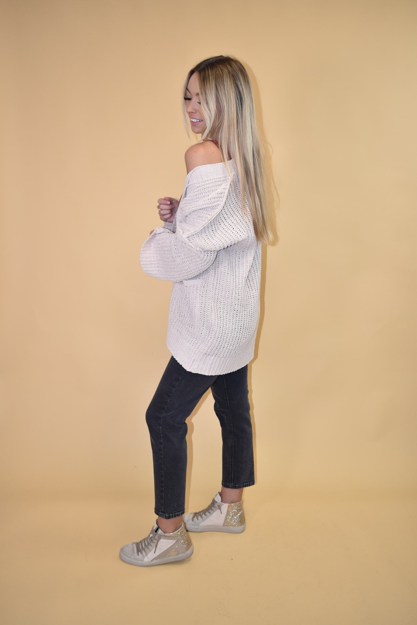 Cream Knit Cardigan