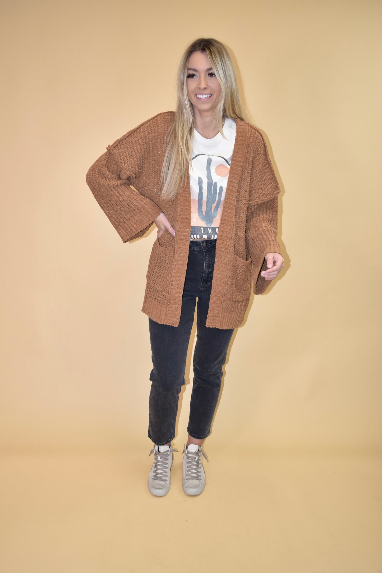 Camel Knit Cardigan