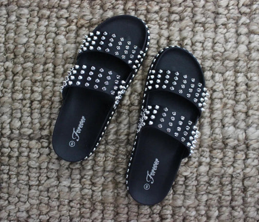 Studded Footbed Sandals