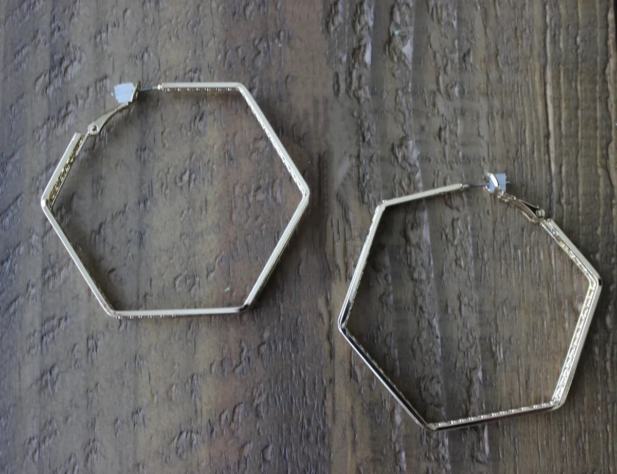 Hexagon Earrings