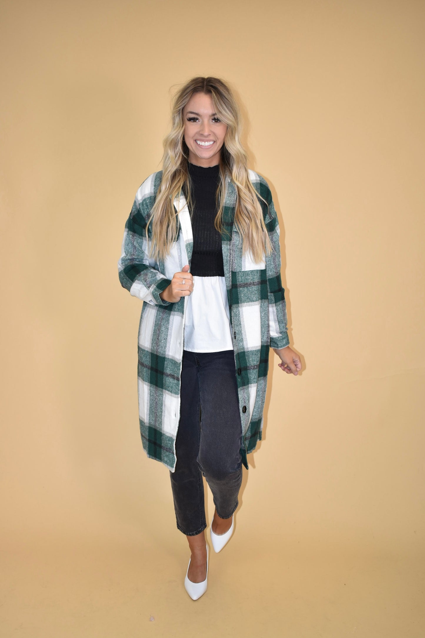 Green Flannel Coat