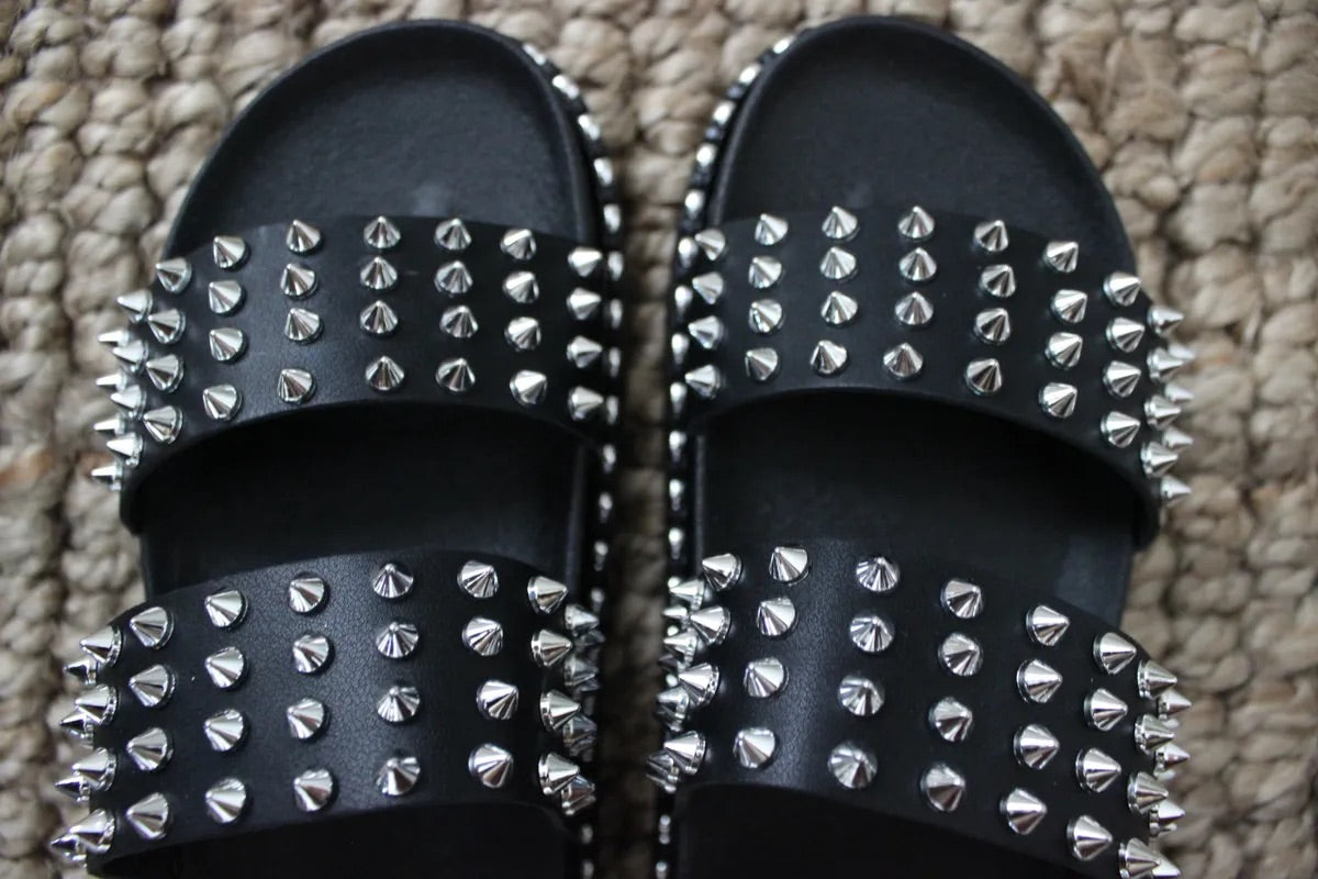 Studded Footbed Sandals