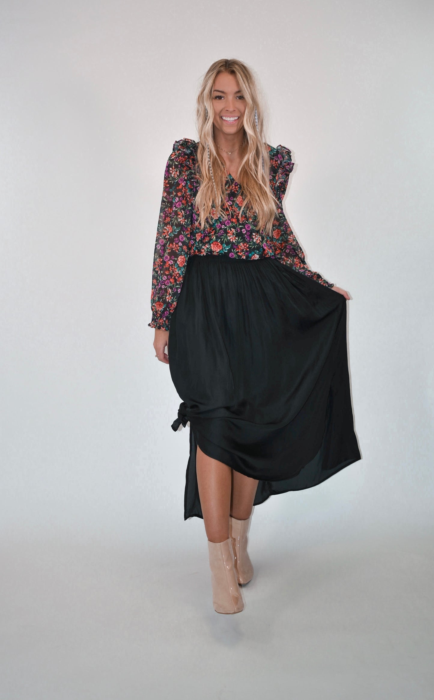 Side Slit Maxi Skirt