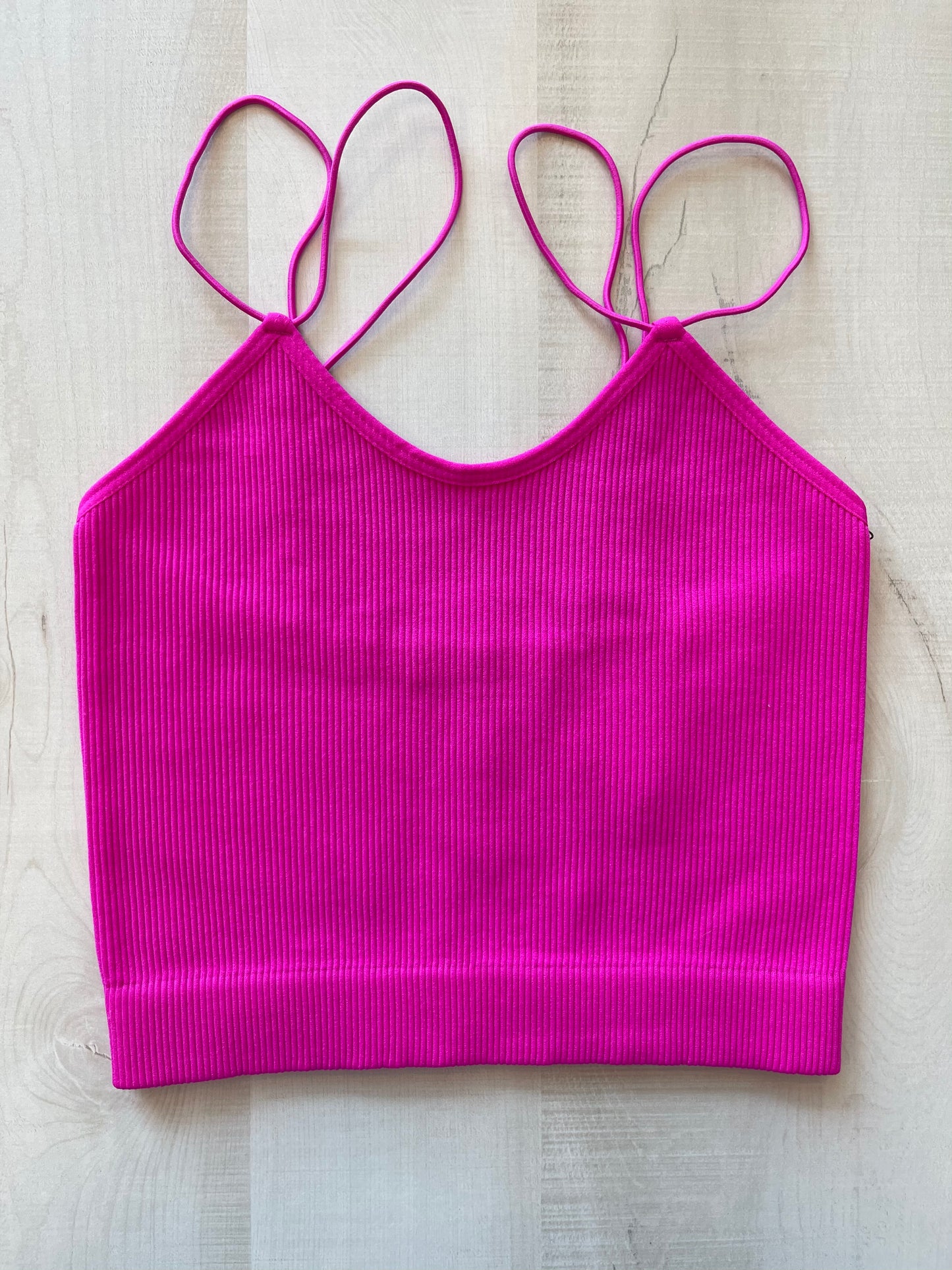 Ribbed Double Strap Cami